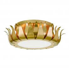 Crystorama 510-GA - Broche 16'' Antique Gold Flush Mount