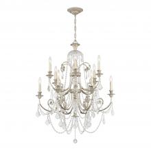 Crystorama 5119-OS-CL-MWP - Regis 32'' Hand Cut Crystal Olde Silver Chandelier