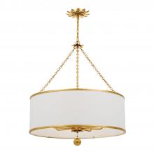 Crystorama 515-GA - Broche 29'' Antique Gold Chandelier