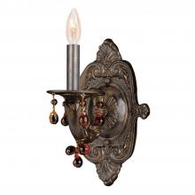 Crystorama 5201-VB-AMBER - Paris Market 6.25'' Amber Crystal Venetian Bronze Sconce