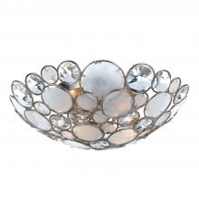 Crystorama 524-SA - Palla 16'' Antique Silver Semi Flush Mount