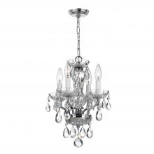 Crystorama 5534-CH-CL-MWP - Welton 11'' Hand Cut Crystal Polished Chrome Chandelier