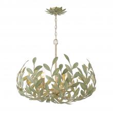 Crystorama 566-CT - Broche 23'' Champagne Green Tea Chandelier