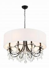 Crystorama 6628-MK-CL-MWP - Othello 32'' Matte Black Chandelier