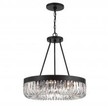 Crystorama ALI-B2008-CZ - Alister 23.25'' Charcoal Bronze Chandelier