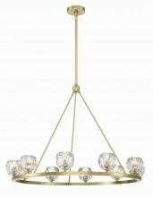 Crystorama ARA-10265-SB - Aragon 36'' LED Soft Brass Chandelier