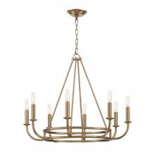 Crystorama BAI-A2108-AG - Bailey 28'' Aged Brass Chandelier