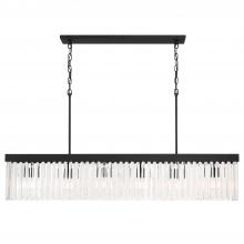 Crystorama EMO-5407-BF - Emory 49'' Black Forged Linear Chandelier