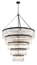 Crystorama EMO-5430-BF - Emory 48'' Black Forged Chandelier