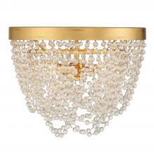 Crystorama FIO-A9103-GA-CL - Fiona 13.75'' Antique Gold Flush Mount