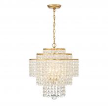 Crystorama GAB-B7304-GA - Gabrielle 18'' Antique Gold Chandelier