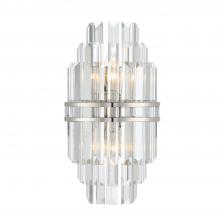 Crystorama HAY-1402-PN - Hayes 7.5'' Polished Nickel Sconce