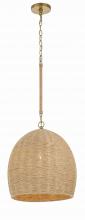 Crystorama JAC-10500-SG - Jace 15'' Soft Gold Pendant