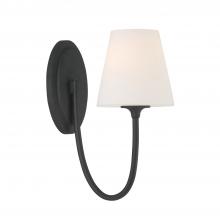 Crystorama JUN-10321-BF - Juno 6'' Black Forged Sconce