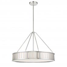 Crystorama KEN-8306-PN - Kendal 28'' Polished Nickel Chandelier