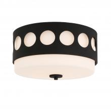Crystorama KIR-B8100-BF - Kirby 13.25'' Black Forged Flush Mount