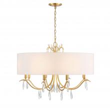 Crystorama ROL-18808-GA - Rollins 32'' Antique Gold Chandelier