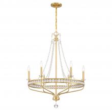Crystorama SEV-1806-AG - Seville 28'' Aged Brass Chandelier