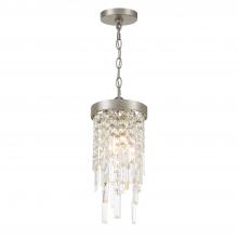 Crystorama WIN-210-SA-CL-MWP - Winfield 7'' Antique Silver Chandelier