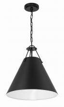Crystorama XAV-B8305-MK - Xavier 16'' Matte Black Pendant