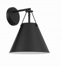 Crystorama XAV-B8311-MK - Xavier 10'' Matte Black Sconce