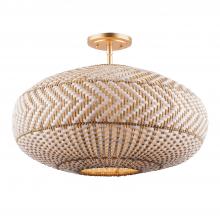 Crystorama ZAN-9014-SG_CEILING - Zanzibar 22'' Soft Gold Semi Flush Mount