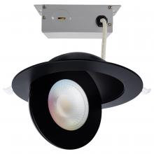 Satco Products Inc. S11296 - 15 Watt; LED Gimbaled Downlight; 6 Inch; RGB & Tunable White; Round; Starfish IOT; Black Finish