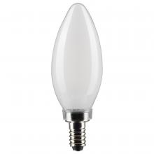 Satco Products Inc. S21818 - 3 Watt B11 LED Filament; Frosted; Candelabra Base; 2700K; 200 Lumens; 120 Volt; 2-Pack
