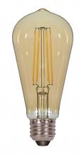Satco Products Inc. S8612 - 4.5 Watt ST19 LED Filament; Amber; Medium base; 2000K; 350 Lumens; 120 Volt; Carded