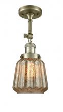 Innovations Lighting 201F-AB-G146-LED - Chatham - 1 Light - 7 inch - Antique Brass - Adjustable Semi-Flush Mount