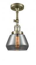 Innovations Lighting 201F-AB-G173-LED - Fulton - 1 Light - 7 inch - Antique Brass - Adjustable Semi-Flush Mount