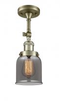 Innovations Lighting 201F-AB-G53-LED - Bell - 1 Light - 5 inch - Antique Brass - Adjustable Semi-Flush Mount