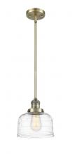 Innovations Lighting 201S-AB-G713-LED - Bell - 1 Light - 8 inch - Antique Brass - Stem Hung - Mini Pendant
