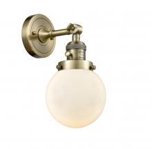 Innovations Lighting 203SW-AB-G201-6-LED - Beacon - 1 Light - 6 inch - Antique Brass - Adjustable Sconce