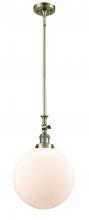 Innovations Lighting 206-AB-G201-12 - Beacon - 1 Light - 12 inch - Antique Brass - Stem Hung - Adjustable Mini Pendant