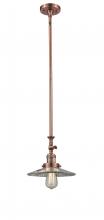 Innovations Lighting 206-AC-G2 - Halophane - 1 Light - 9 inch - Antique Copper - Stem Hung - Adjustable Mini Pendant
