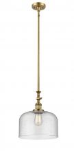 Innovations Lighting 206-BB-G74-L - Bell - 1 Light - 12 inch - Brushed Brass - Stem Hung - Adjustable Mini Pendant