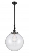 Innovations Lighting 206-BK-G204-16 - Beacon - 1 Light - 16 inch - Matte Black - Stem Hung - Adjustable Mini Pendant