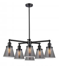 Innovations Lighting 207-6CR-BK-G63 - Small Cone 6 Light Chandelier