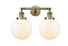 Innovations Lighting 208-AB-G201-8 - Beacon - 2 Light - 19 inch - Antique Brass - Adjustable Bath Vanity Light