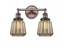 Innovations Lighting 208BP-ACBK-G146 - Chatham - 2 Light - 16 inch - Antique Copper - Adjustable Bath Vanity Light