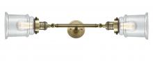 Innovations Lighting 208L-AB-G182-LED - Canton - 2 Light - 6 inch - Antique Brass - Adjustable Bath Vanity Light