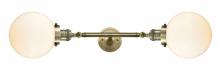 Innovations Lighting 208L-AB-G201-8 - Beacon - 2 Light - 8 inch - Antique Brass - Adjustable Bath Vanity Light