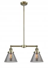 Innovations Lighting 209-AB-G43-LED - Cone - 2 Light - 21 inch - Antique Brass - Stem Hung - Adjustable Island Light