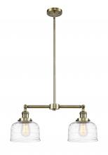 Innovations Lighting 209-AB-G713-LED - Bell - 2 Light - 21 inch - Antique Brass - Stem Hung - Adjustable Island Light