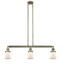 Innovations Lighting 213-AB-G181S-LED - Canton - 3 Light - 39 inch - Antique Brass - Stem Hung - Adjustable Island Light
