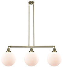 Innovations Lighting 213-AB-G201-10 - Beacon - 3 Light - 42 inch - Antique Brass - Stem Hung - Adjustable Island Light