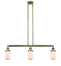 Innovations Lighting 213-AB-G311-LED - Dover - 3 Light - 37 inch - Antique Brass - Stem Hung - Adjustable Island Light