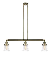 Innovations Lighting 213-AB-G513-LED - Bell - 3 Light - 38 inch - Antique Brass - Stem Hung - Adjustable Island Light