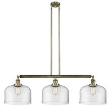 Innovations Lighting 213-AB-G72-L - Bell - 3 Light - 42 inch - Antique Brass - Stem Hung - Adjustable Island Light